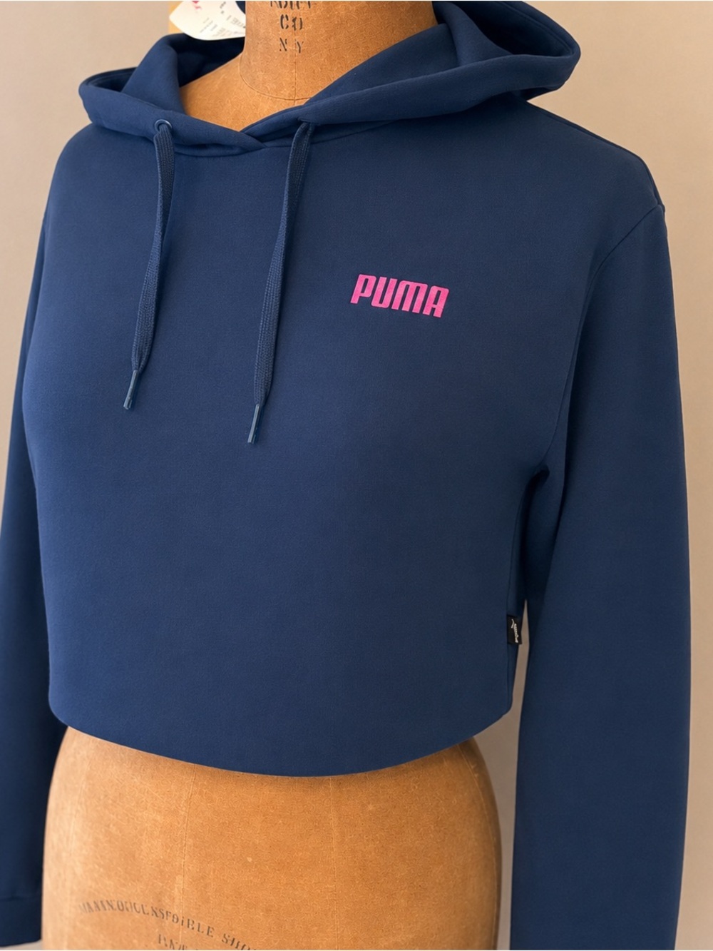 PUMA Women's Hoodie in Blue‎ with Pink Logo size xs